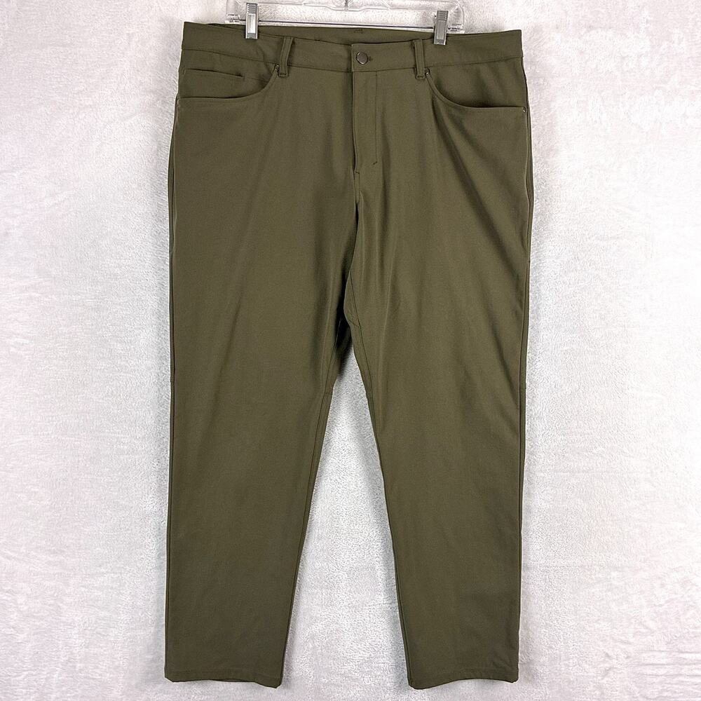 Lululemon Pants Men 38x30 Olive ABC 5-Pocket Performance Preppy Travel Hike Golf